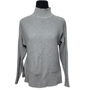 Banana Republic Ribbed Sweater Women’s SZ S Mock Neck Preppy Cotton Boho Long Sl